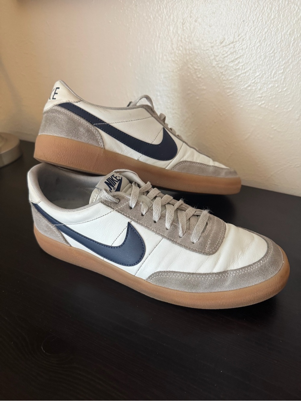 Nike Men’s White Navy Gum Suede-Trim Sneakers / Killshot x J-Crew